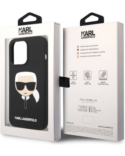 Калъф Karl Lagerfeld - MS Karl Head, iPhone 14 Pro Max, черен - 5